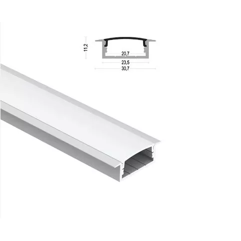 โปรไฟล์อลูมิเนียมสี่เหลี่ยม LED สำหรับไฟสตริป